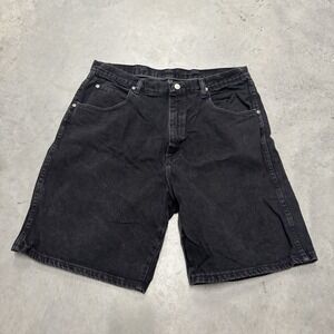 Wrangler Silver Edition Men's Black Jean Shorts 38x9 Y2K Stylish‎